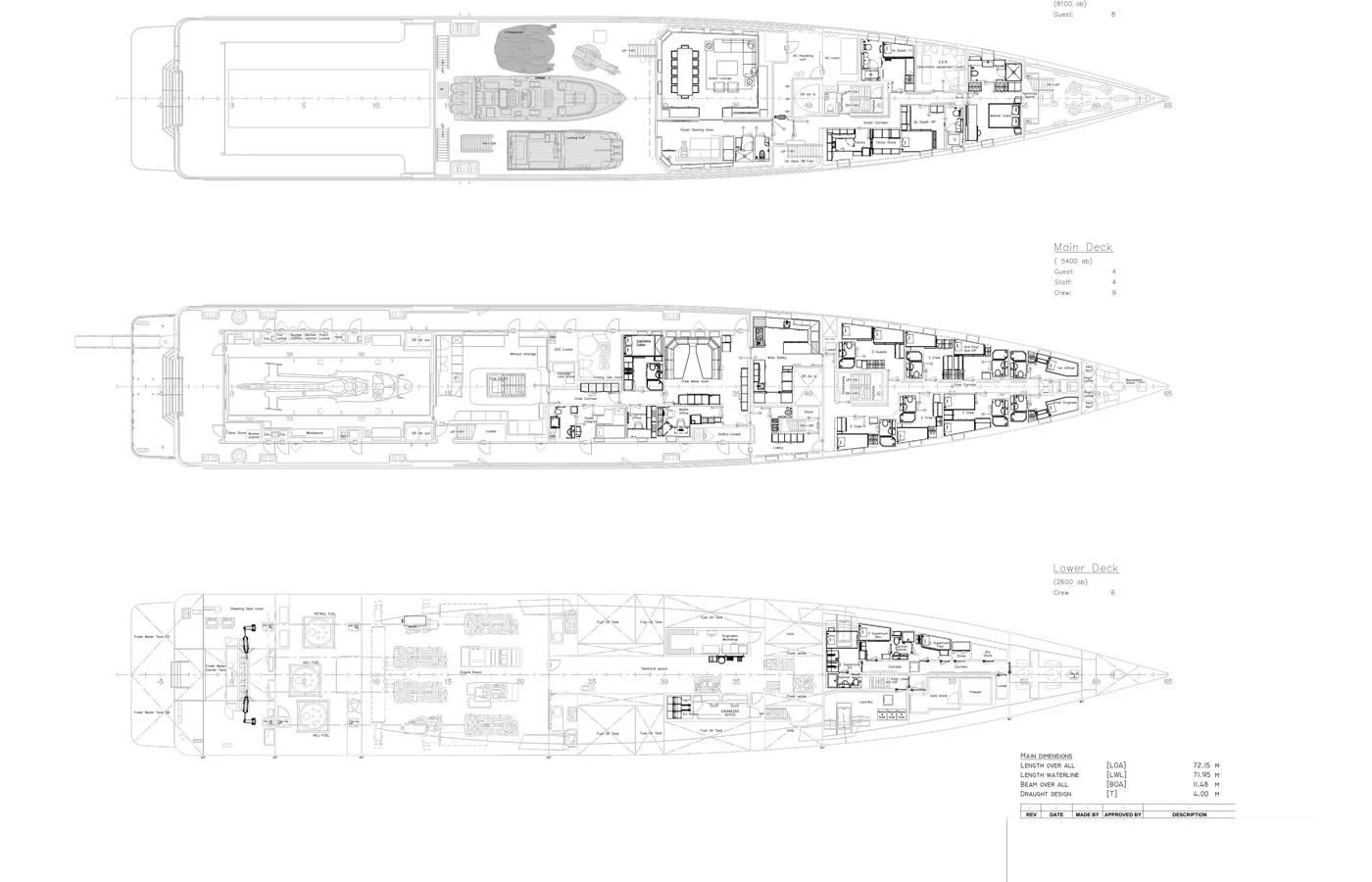 diagram, engineering drawing aboard GAME CHANGER Yacht for Sale