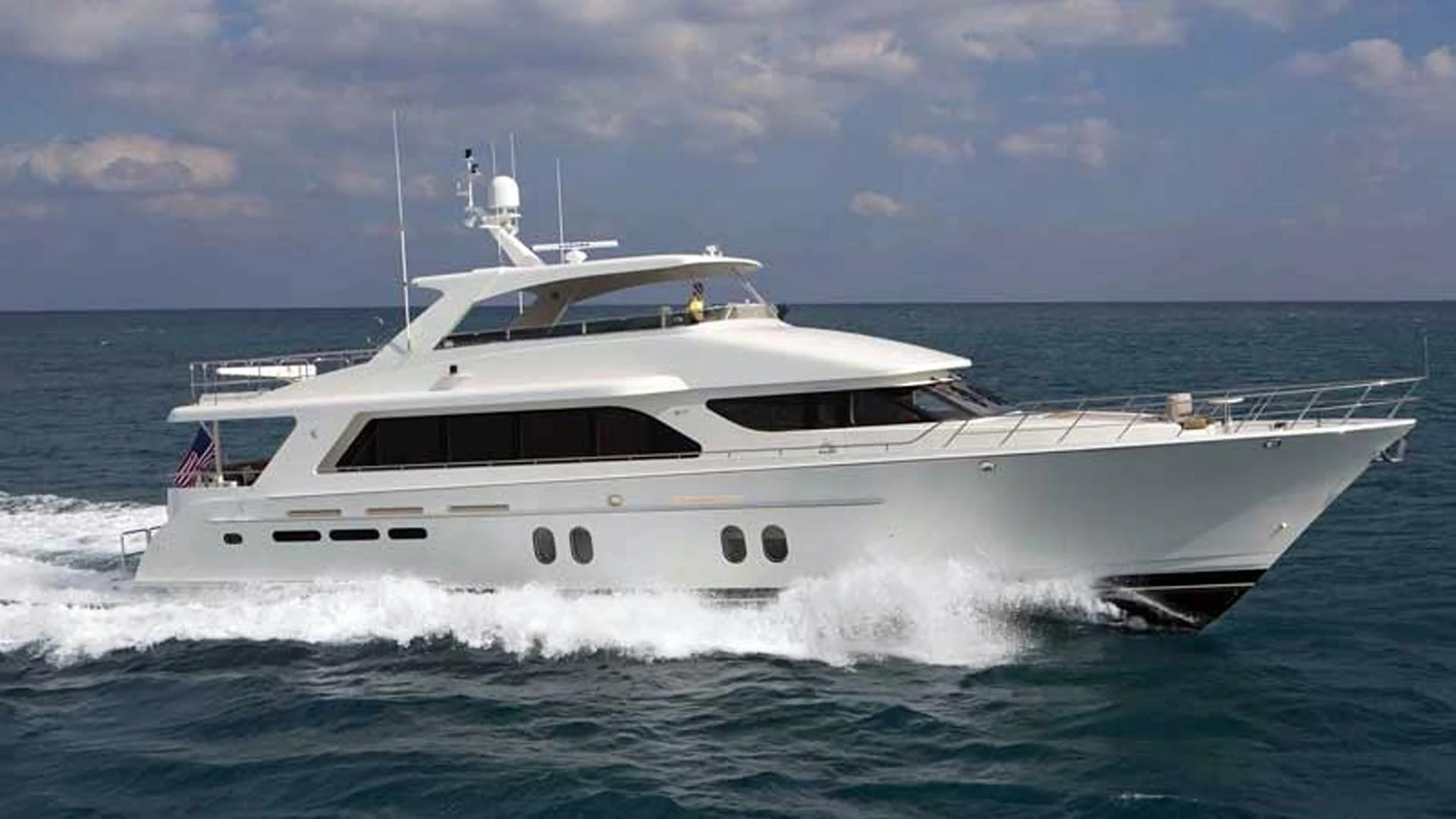 a white yacht in the water aboard SAMARITANA Yacht for Sale