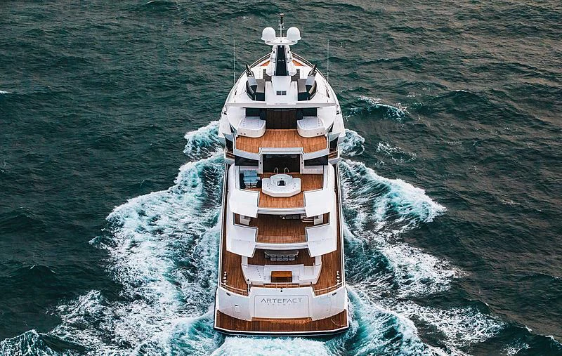 a ship in the water aboard ARTEFACT Yacht for Sale