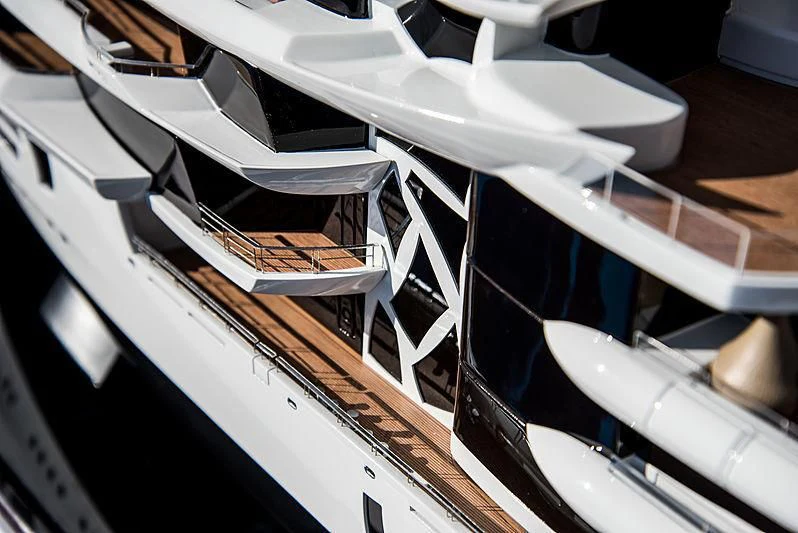 a close-up of a piano aboard ARTEFACT Yacht for Sale