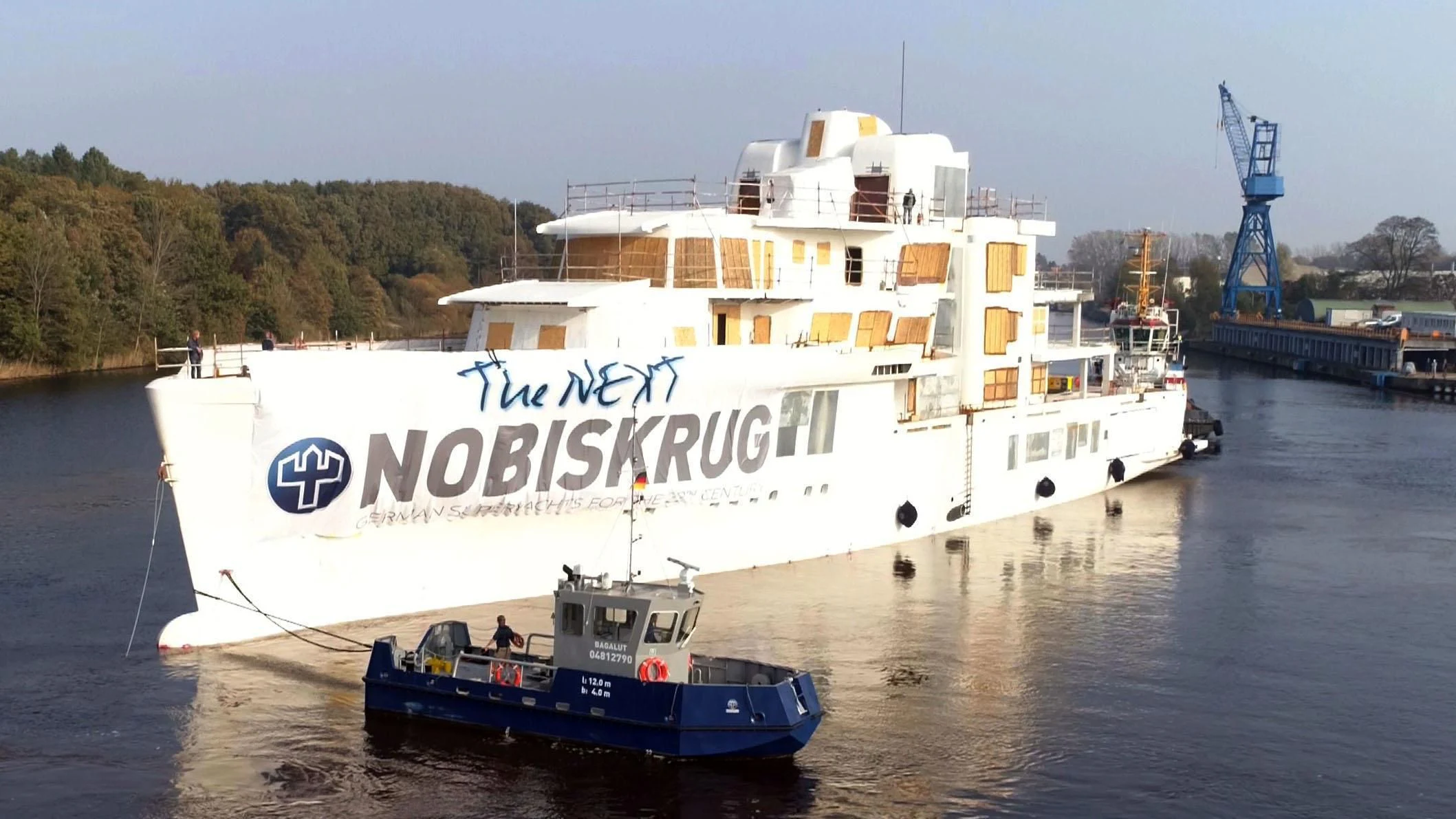 a large boat on the water aboard ARTEFACT Yacht for Sale