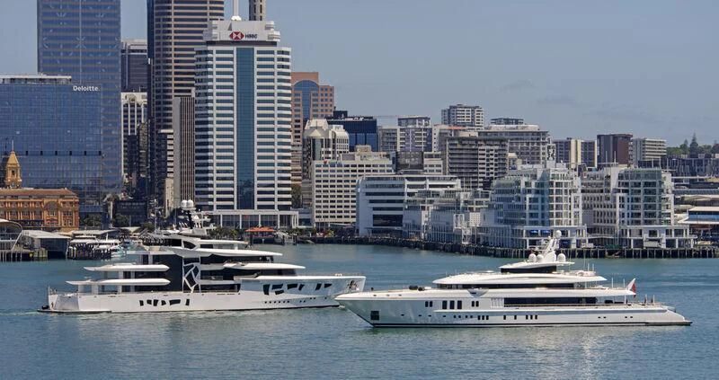 a couple of boats in the water aboard ARTEFACT Yacht for Sale