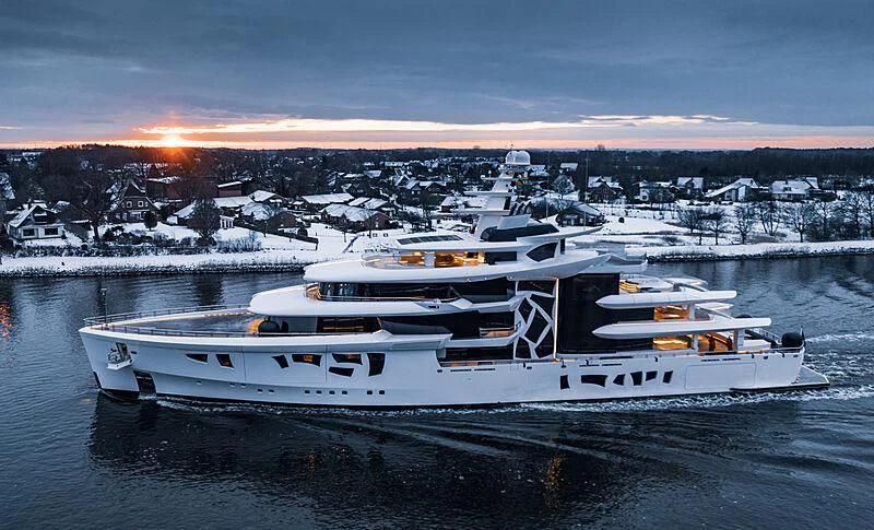 a boat in the water aboard ARTEFACT Yacht for Sale