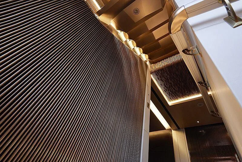 a close-up of a building aboard ARTEFACT Yacht for Sale