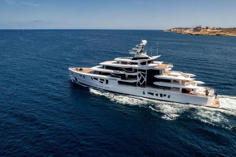 a boat in the water aboard ARTEFACT Yacht for Sale