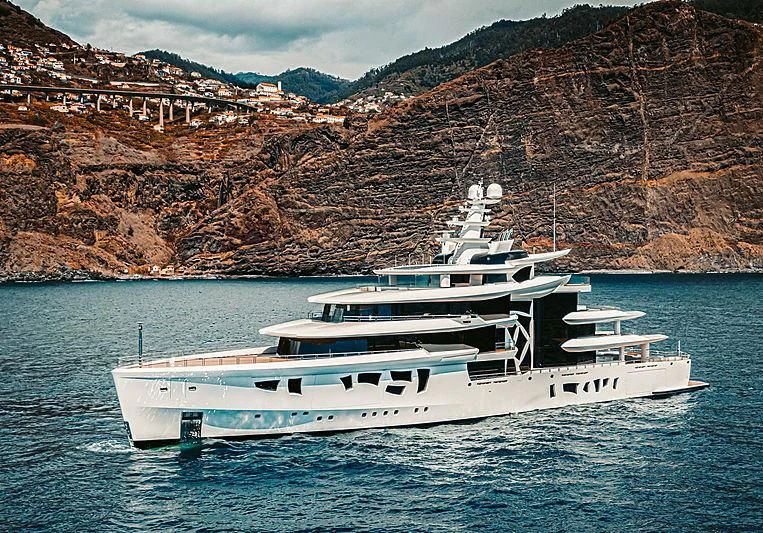 a boat in the water aboard ARTEFACT Yacht for Sale