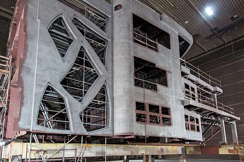 a building with a broken window aboard ARTEFACT Yacht for Sale