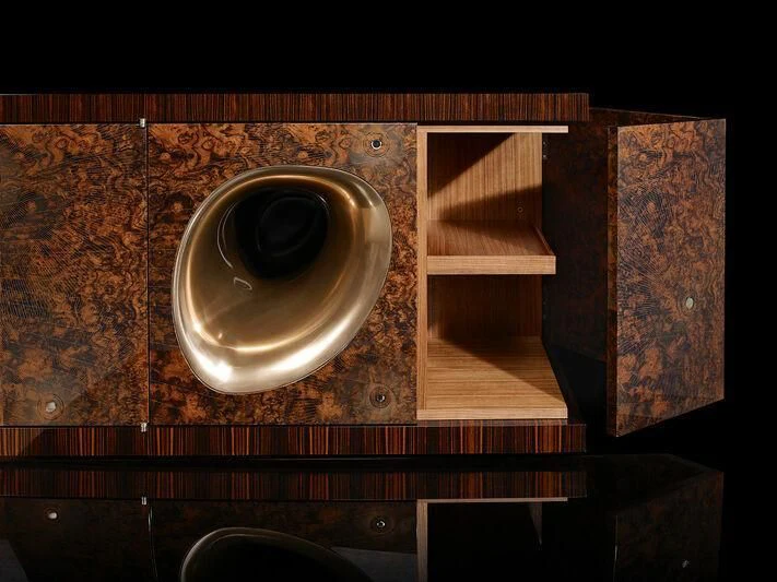 a round metal object on a surface aboard ARTEFACT Yacht for Sale