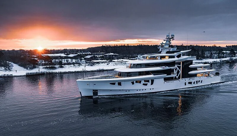 a boat in the water aboard ARTEFACT Yacht for Sale