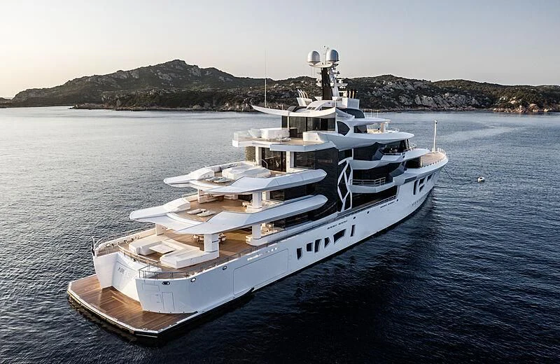 a boat in the water aboard ARTEFACT Yacht for Sale