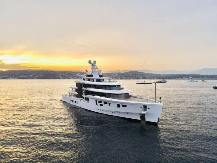 a boat in the water aboard ARTEFACT Yacht for Sale