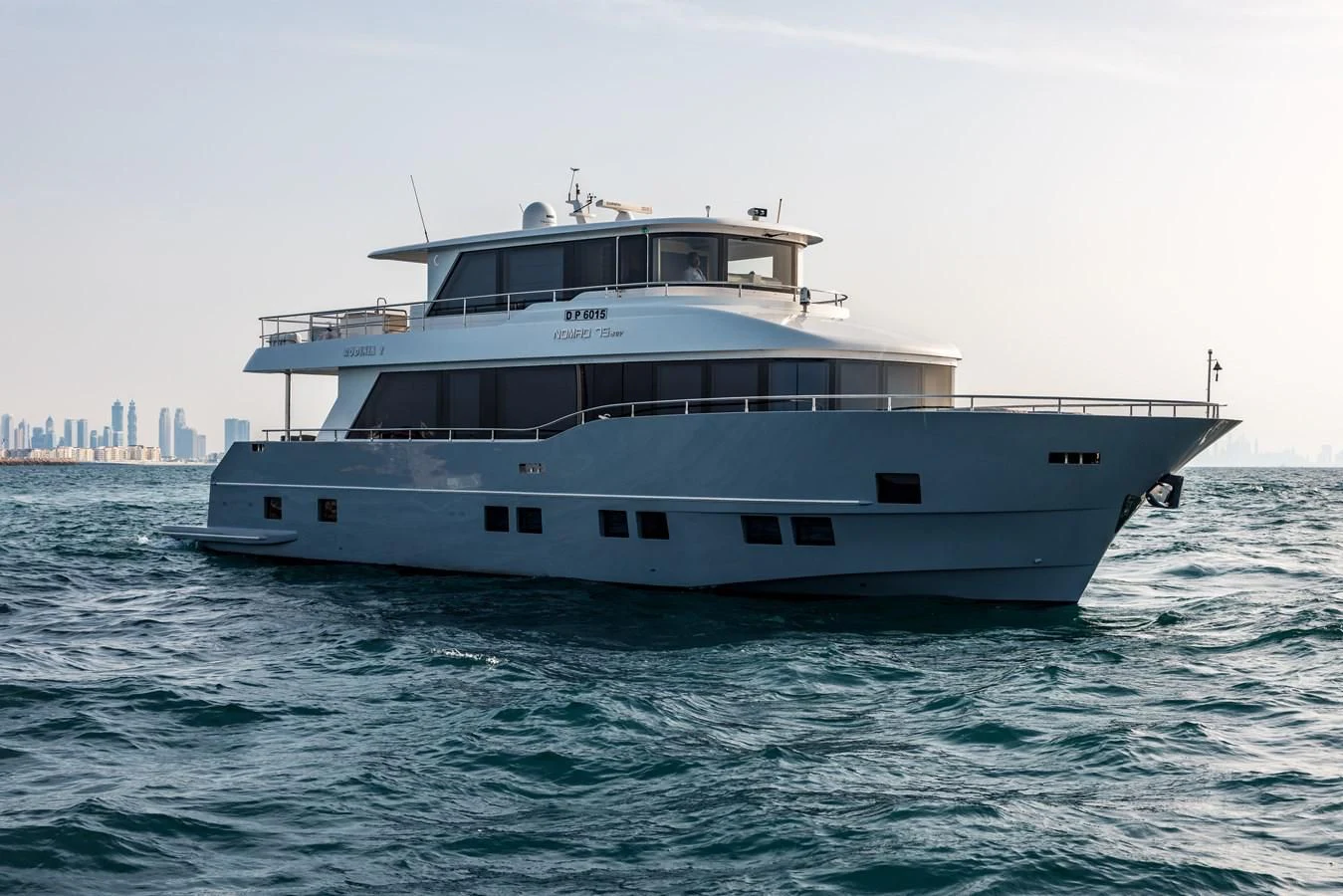a large white boat in the water aboard RODINIA 2 Yacht for Sale