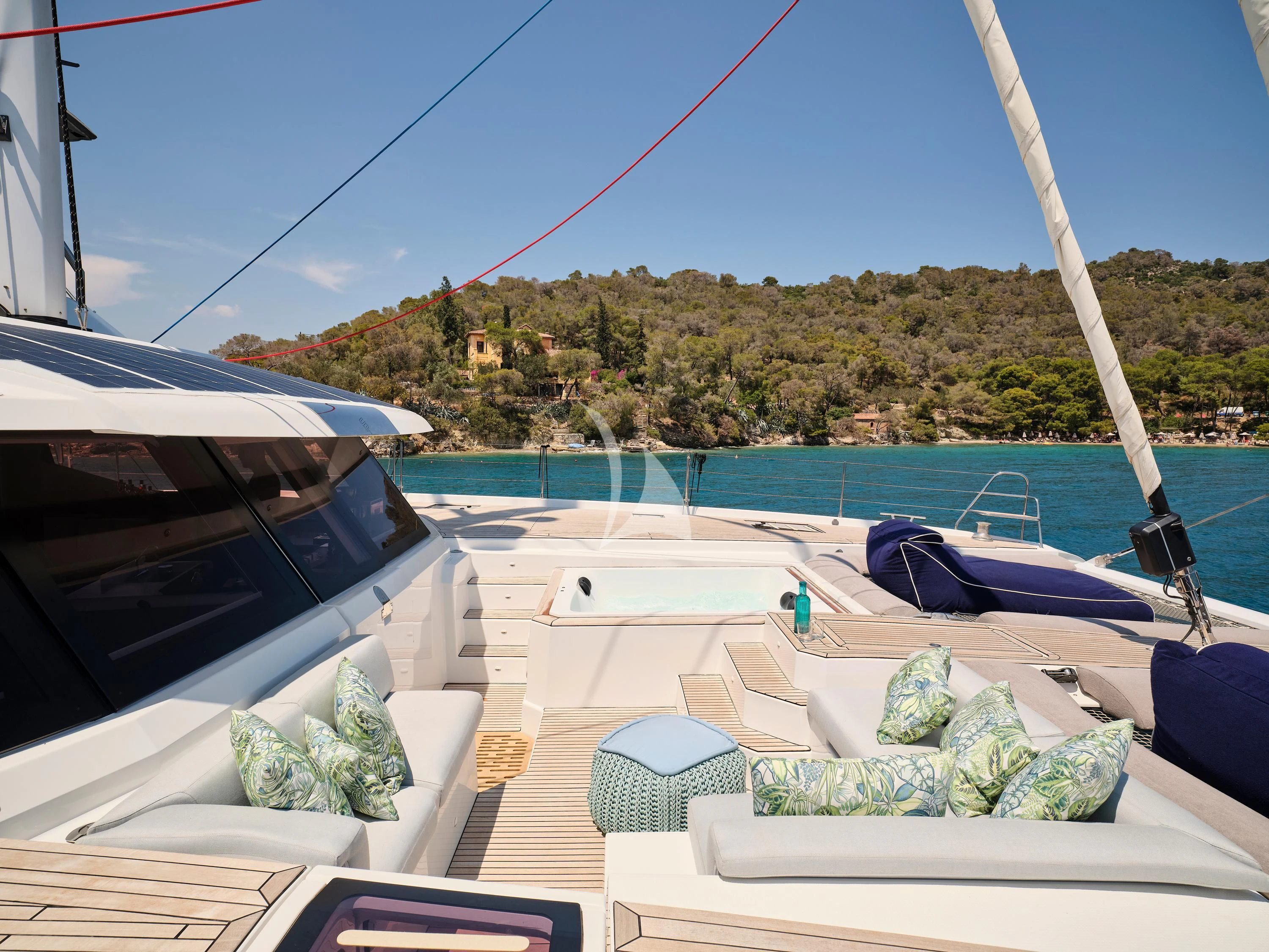 a boat on a beach aboard KIMATA Yacht for Charter