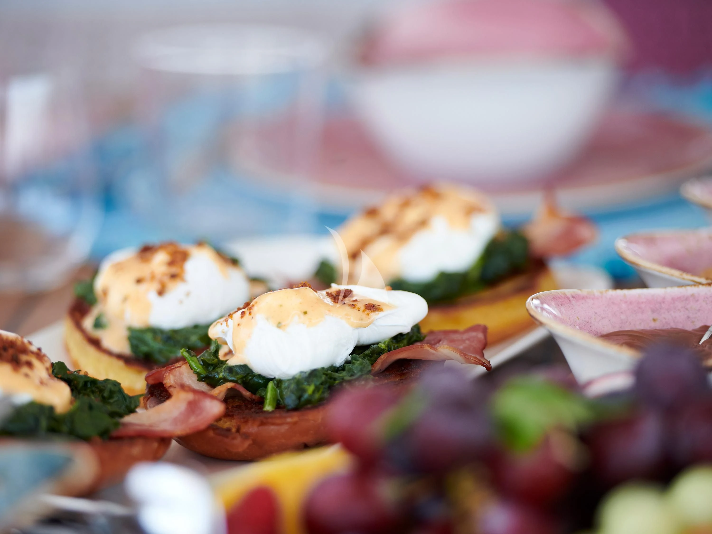 a plate of sushi aboard KIMATA Yacht for Charter