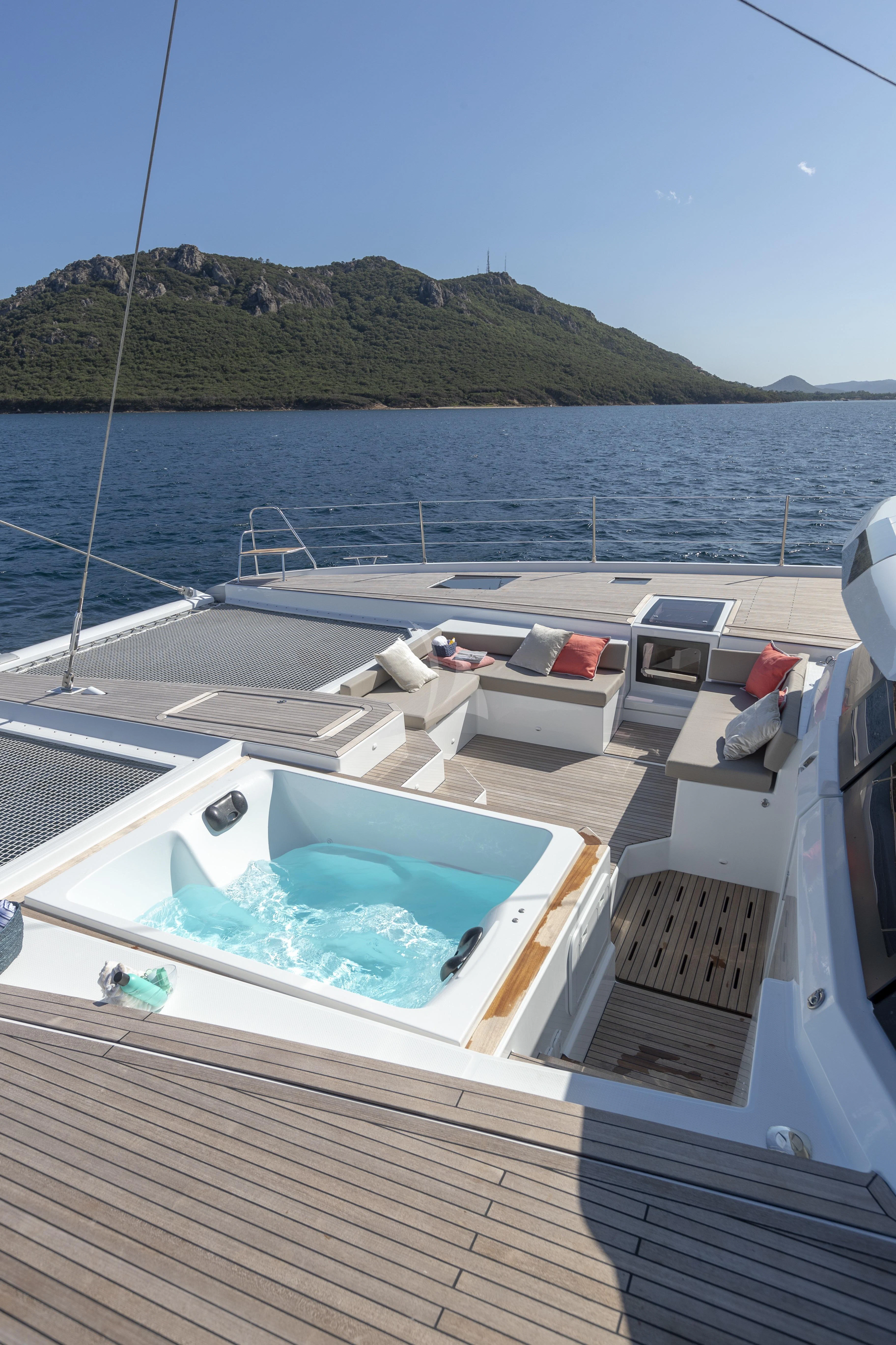 a boat on the water aboard KIMATA Yacht for Charter