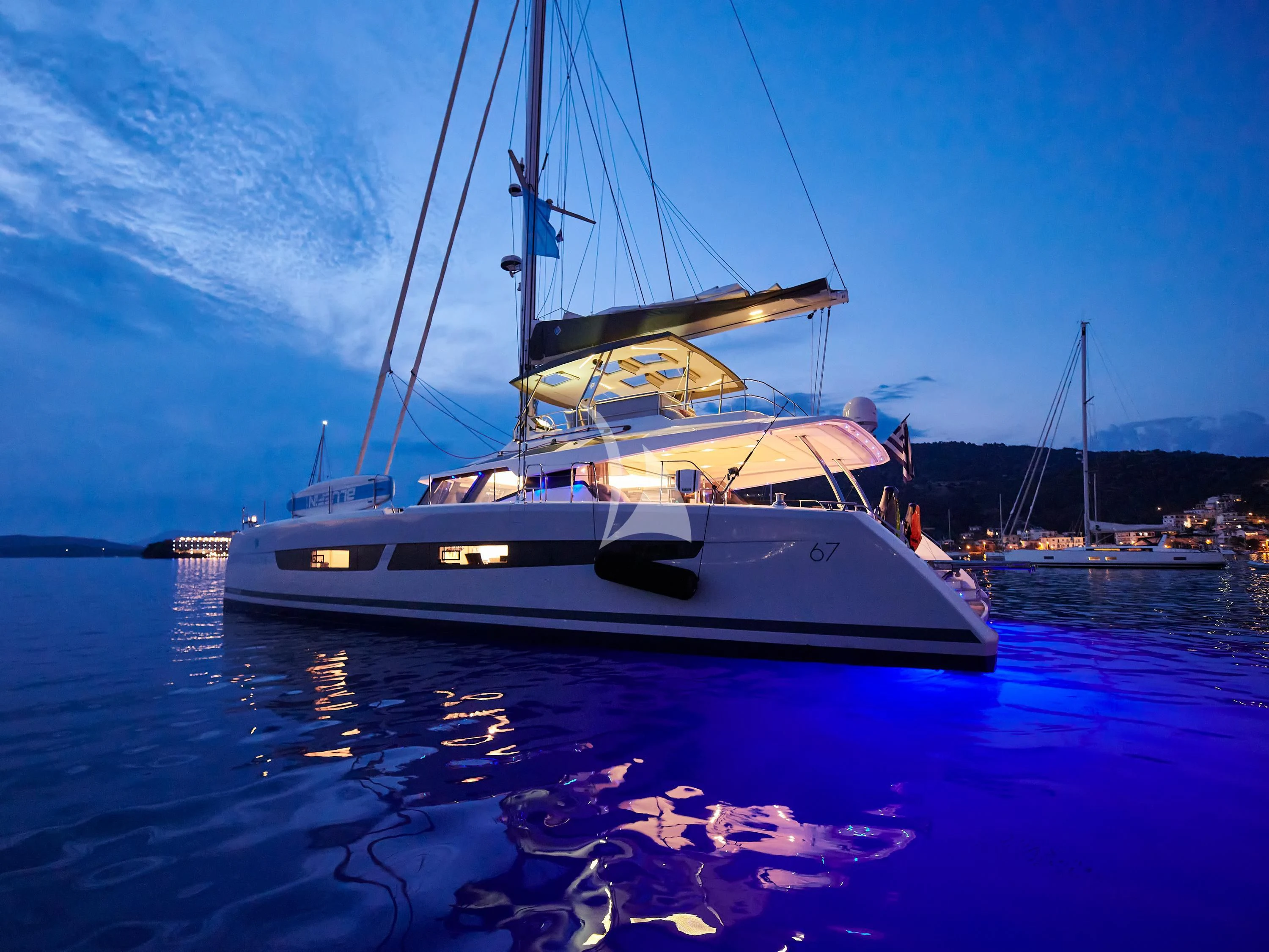 a boat in the water aboard KIMATA Yacht for Charter