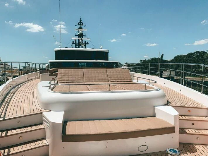 a boat on a deck aboard KRISHH Yacht for Sale