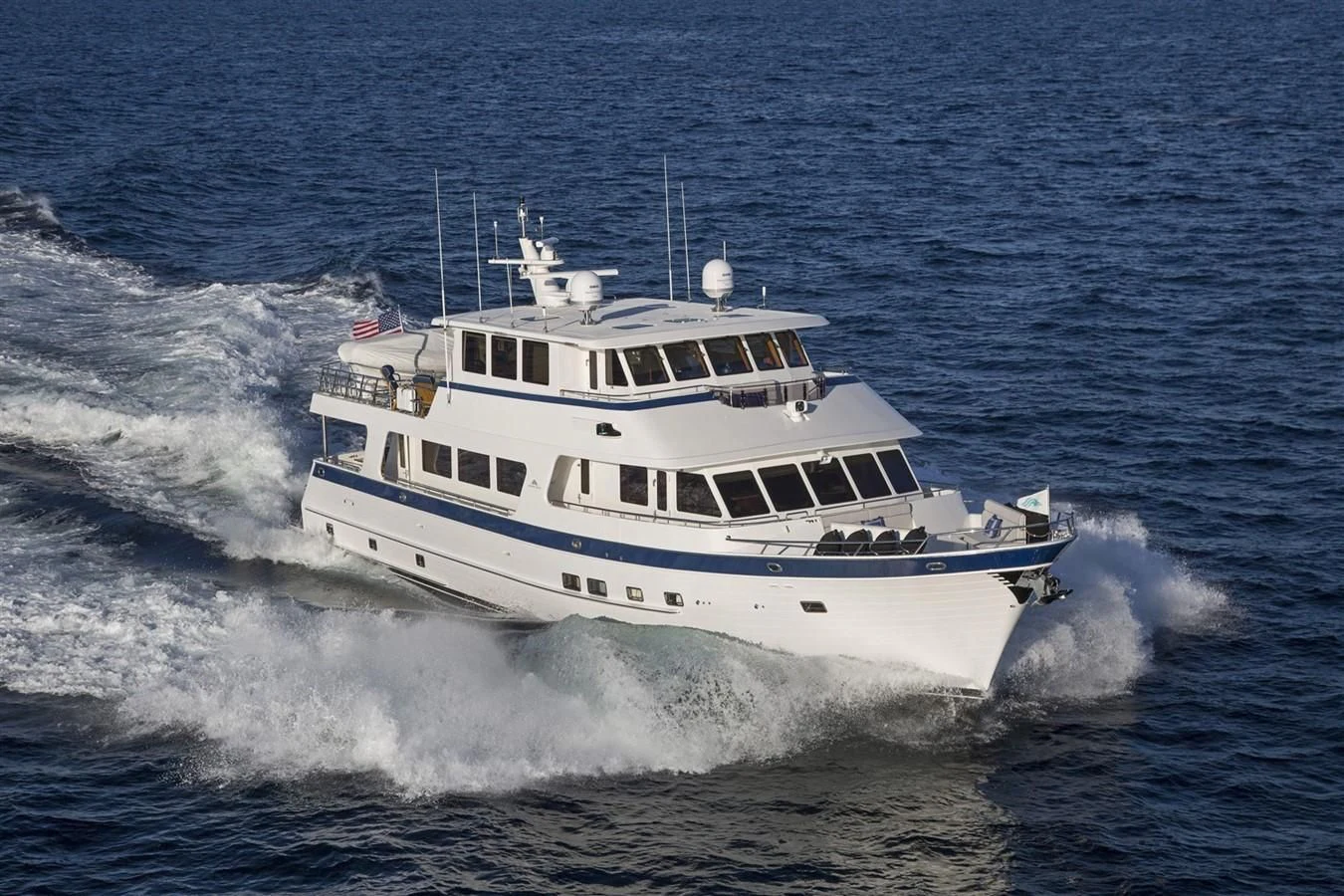 a boat on the water aboard 860 DBMY Yacht for Sale