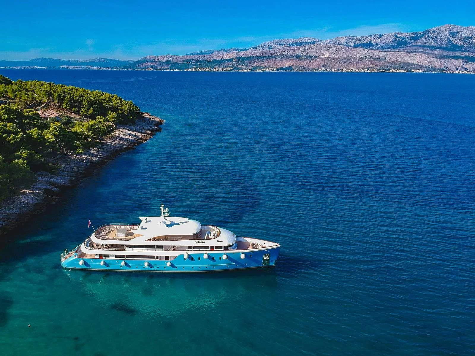a boat in the water aboard OHANA Yacht for Sale