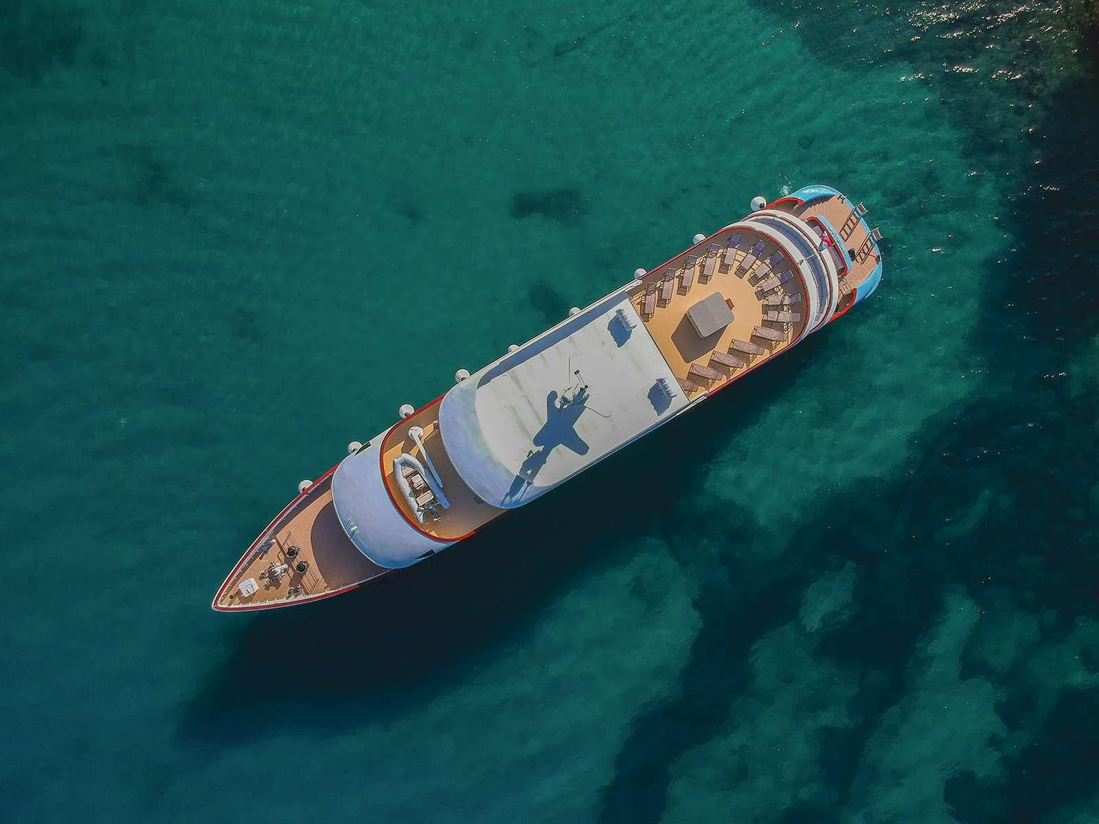 a satellite in the water aboard OHANA Yacht for Sale