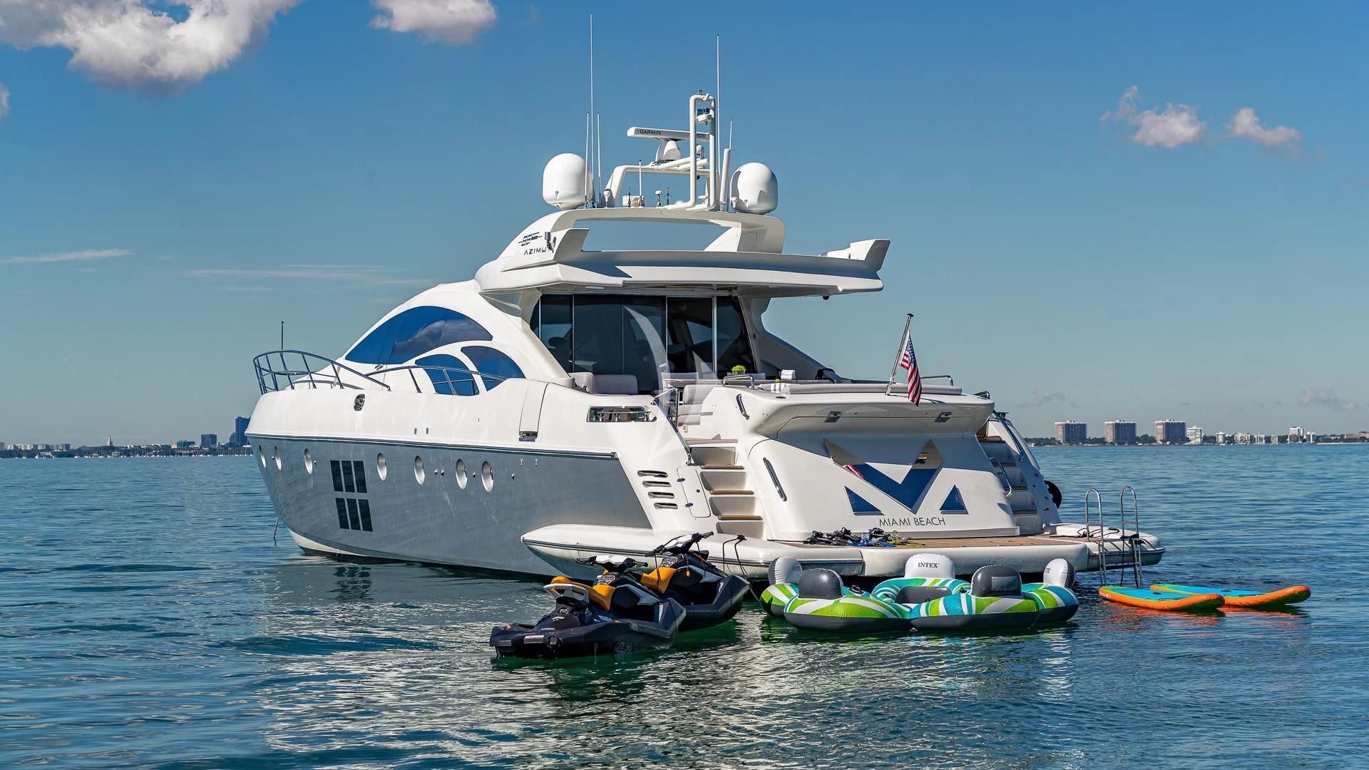a boat on the water aboard M Yacht for Charter