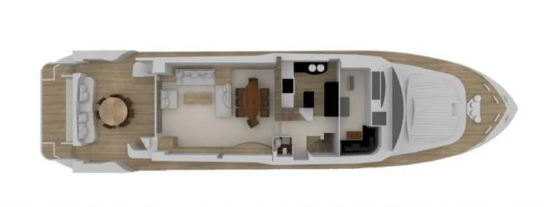 a model of a house aboard GREEN WHISPER Yacht for Sale