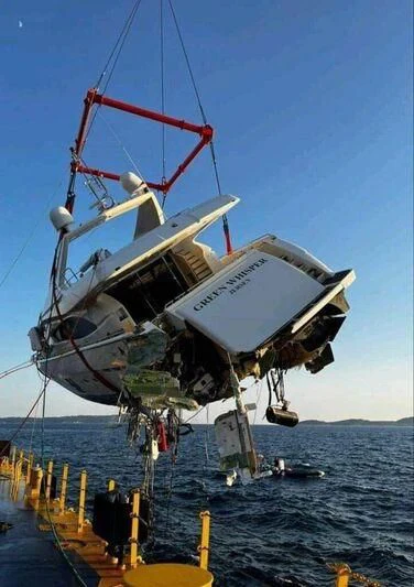 a large machine on the water aboard GREEN WHISPER Yacht for Sale