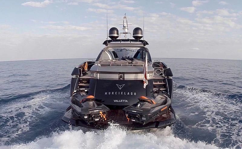 a boat on the water aboard MURCIELAGO Yacht for Sale