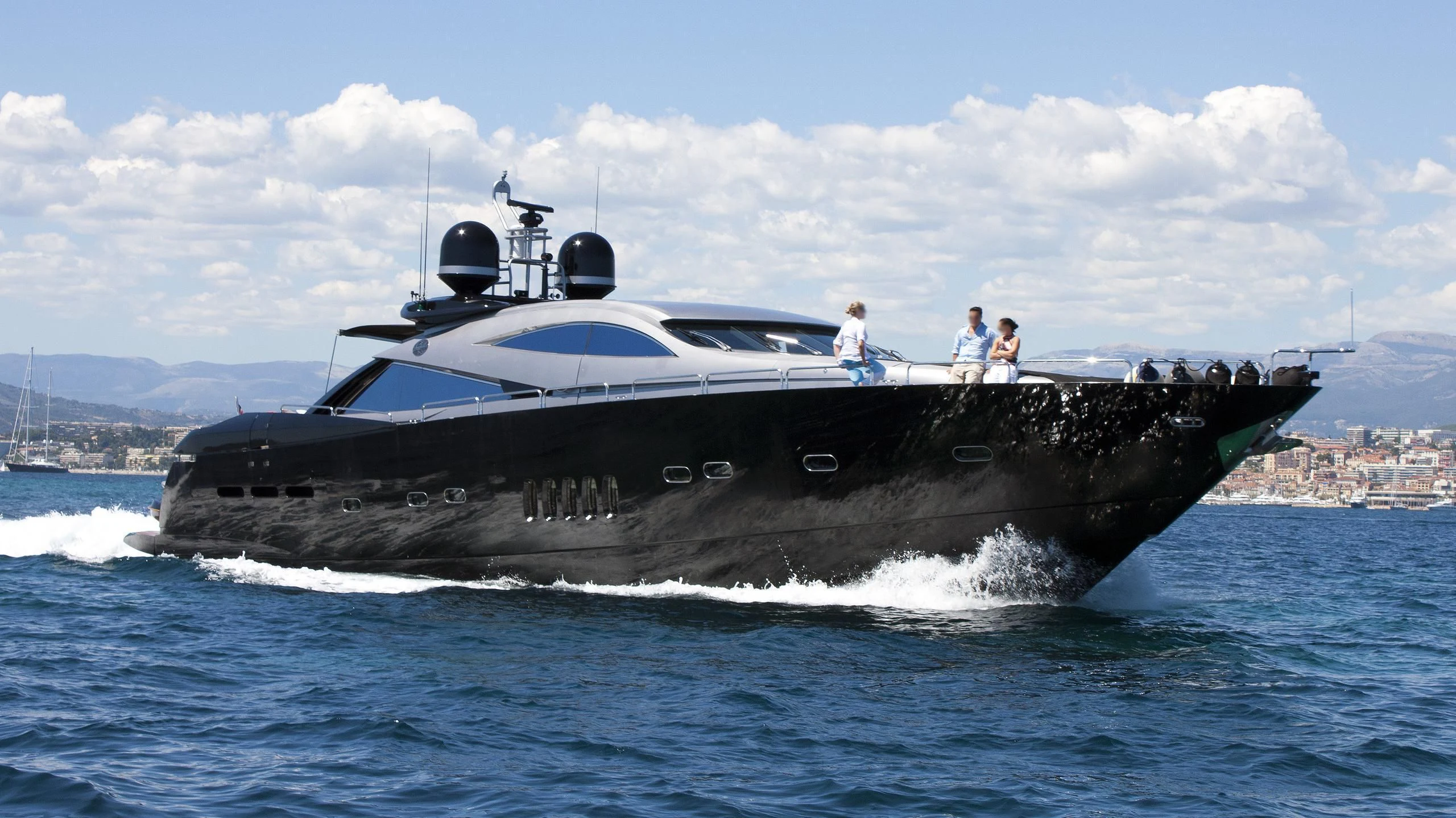 a boat on the water aboard MURCIELAGO Yacht for Sale