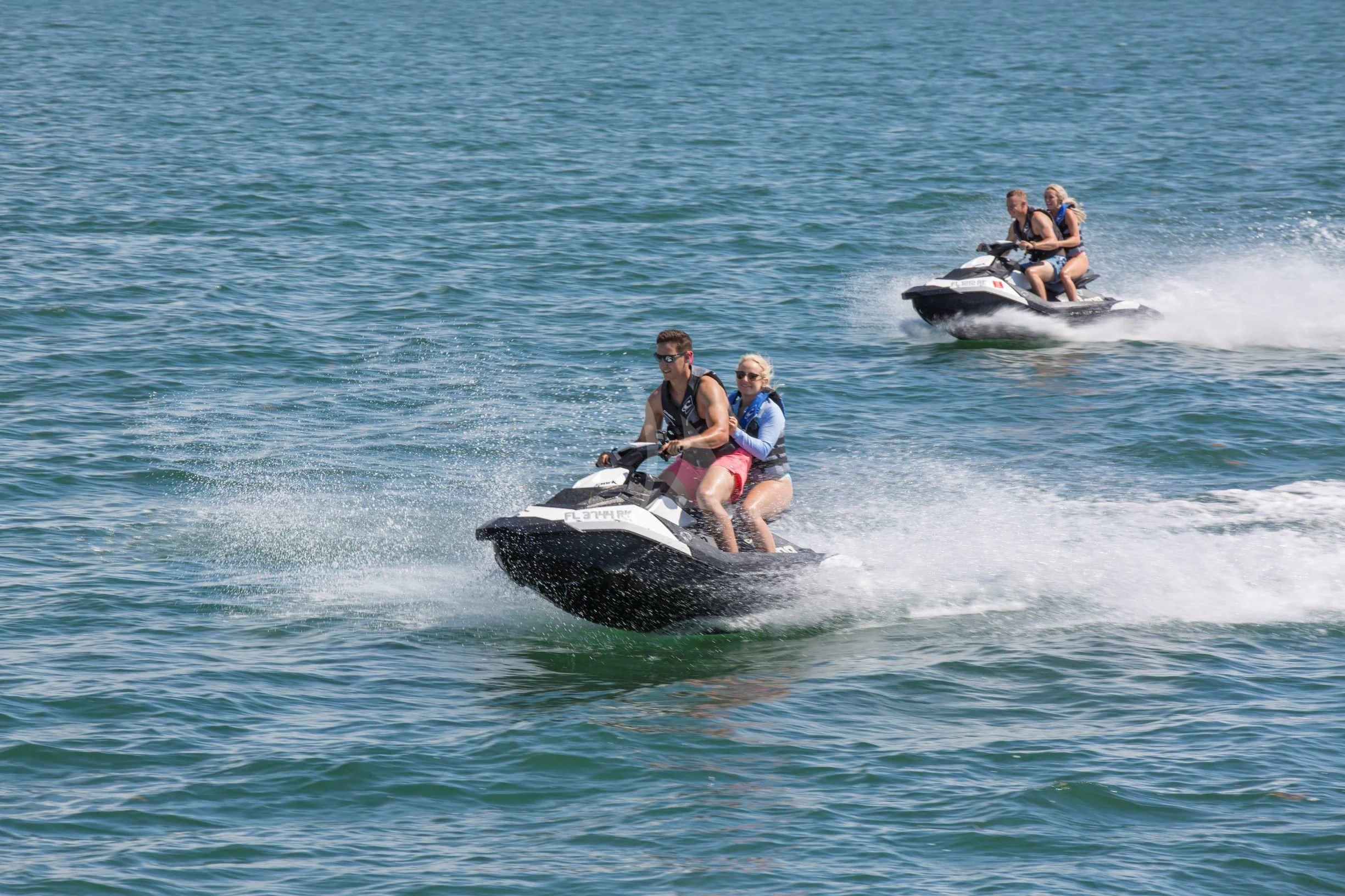 a group of people riding a boat aboard JUST ONE MORE Yacht for Sale