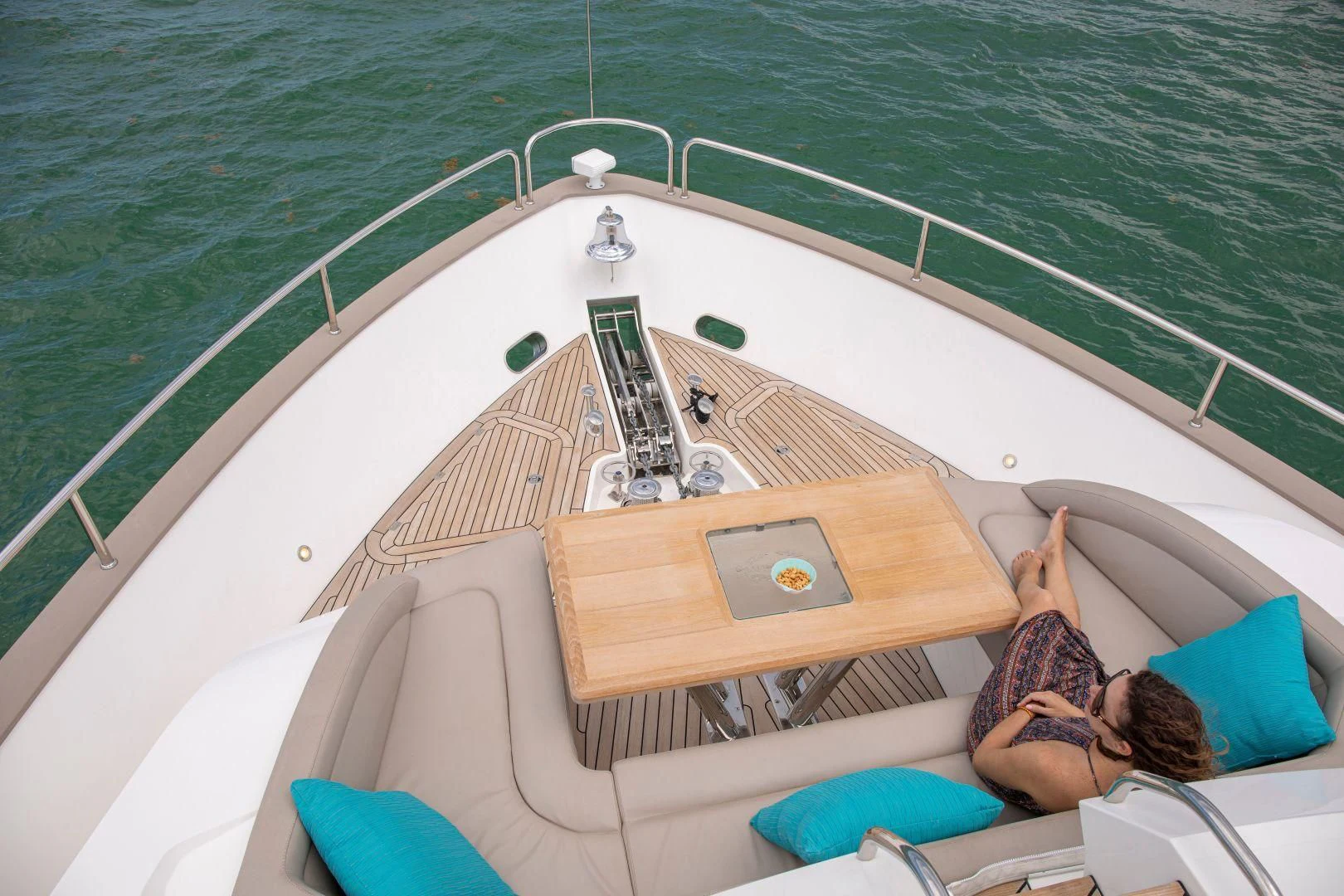a boat on the water aboard JUST ONE MORE Yacht for Sale