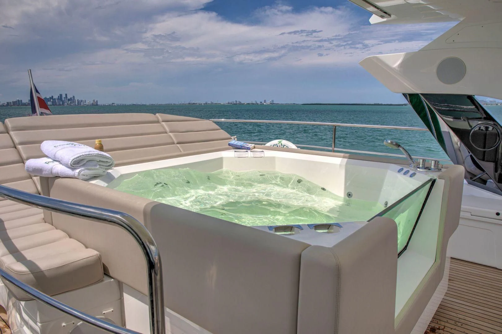 a pool on a boat aboard JUST ONE MORE Yacht for Sale