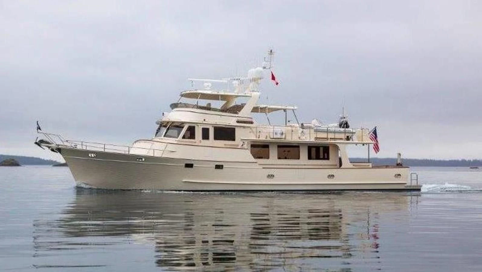 a boat on the water aboard FLEMING 78 - NEW BUILD Yacht for Sale
