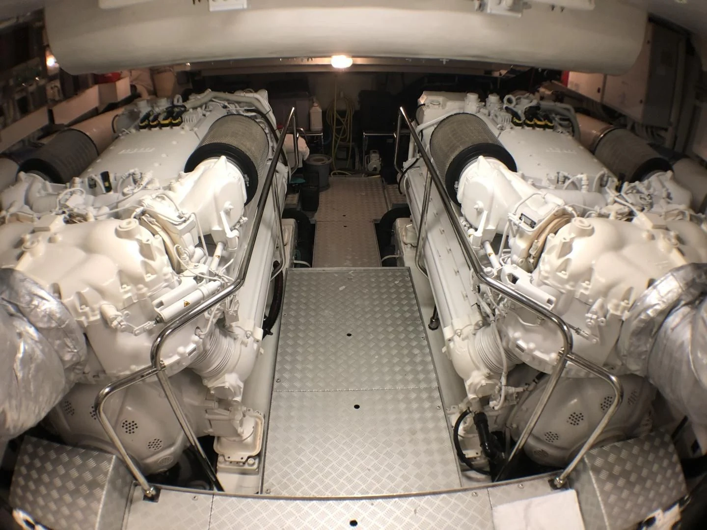 a large vehicle with many parts aboard MANISCO Yacht for Sale