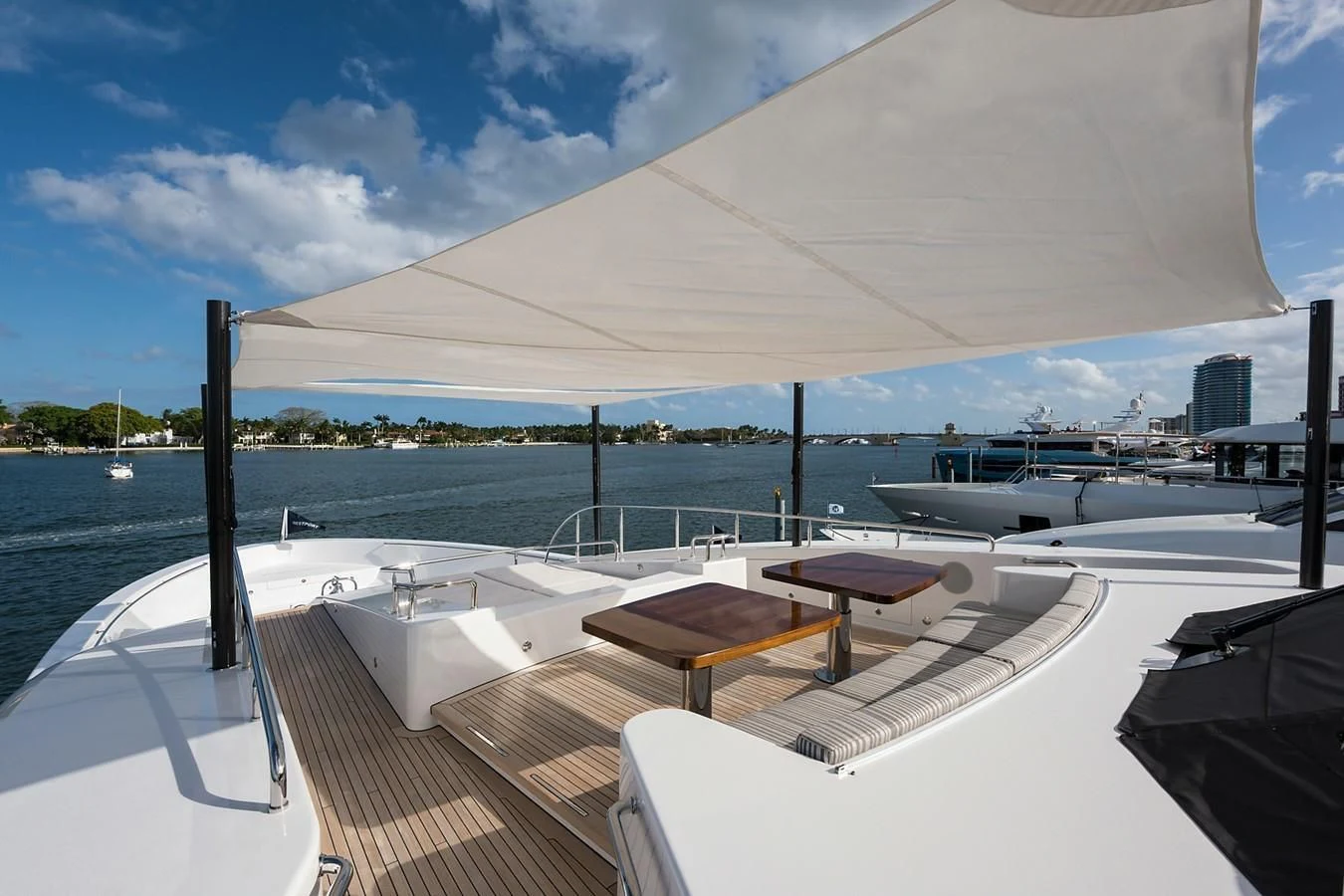 a boat on the water aboard SERENITY Yacht for Sale
