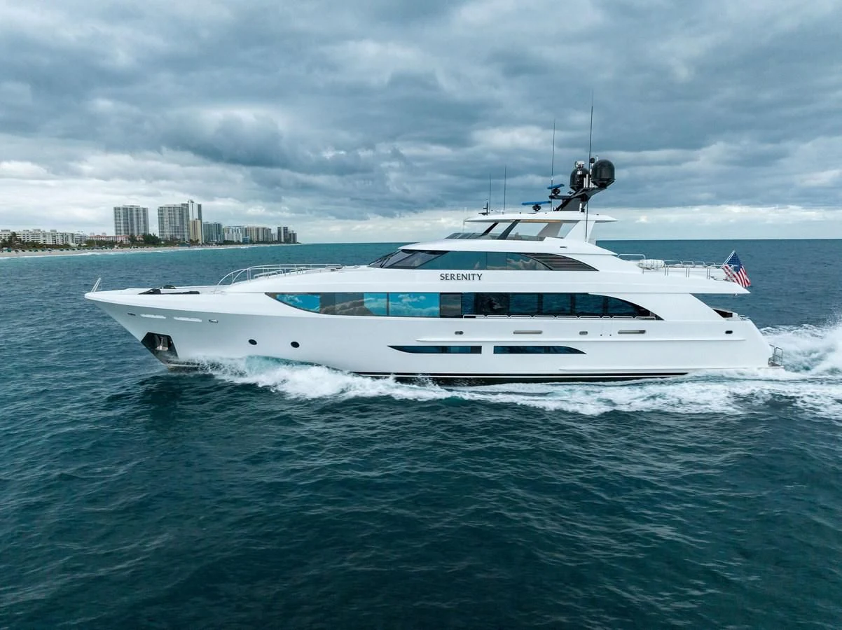 a boat on the water aboard SERENITY Yacht for Sale
