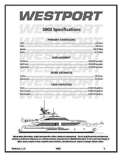 diagram aboard SERENITY Yacht for Sale