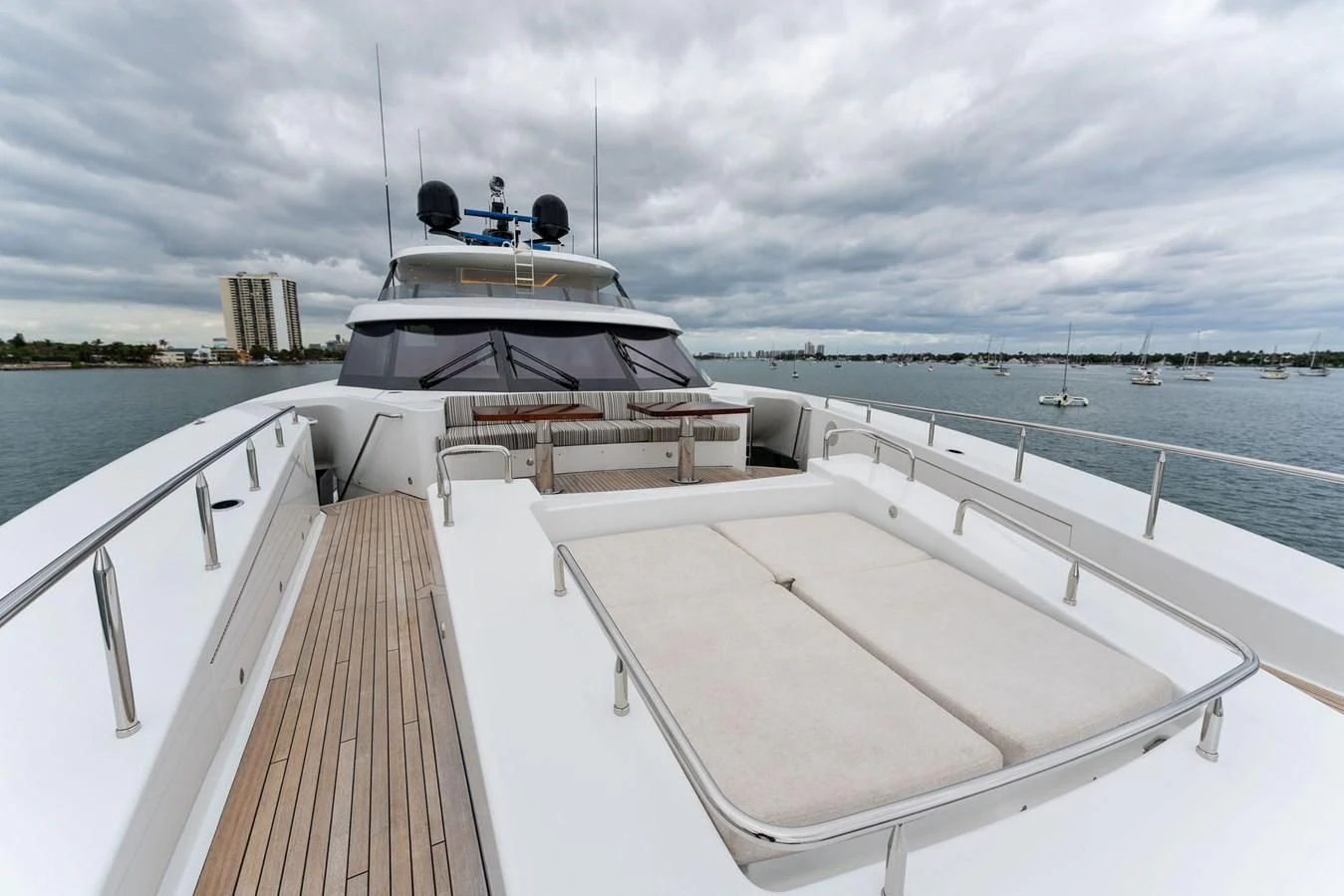 a boat on a dock aboard SERENITY Yacht for Sale