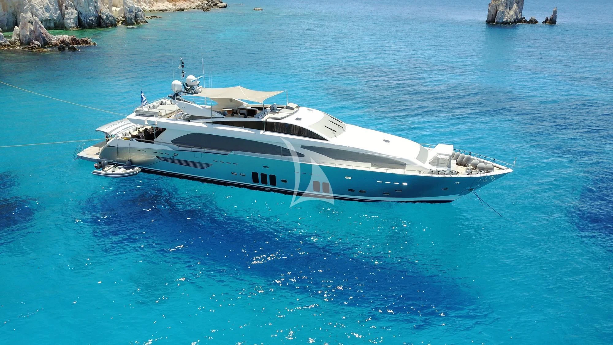 a boat in the water aboard DRAGON Yacht for Sale