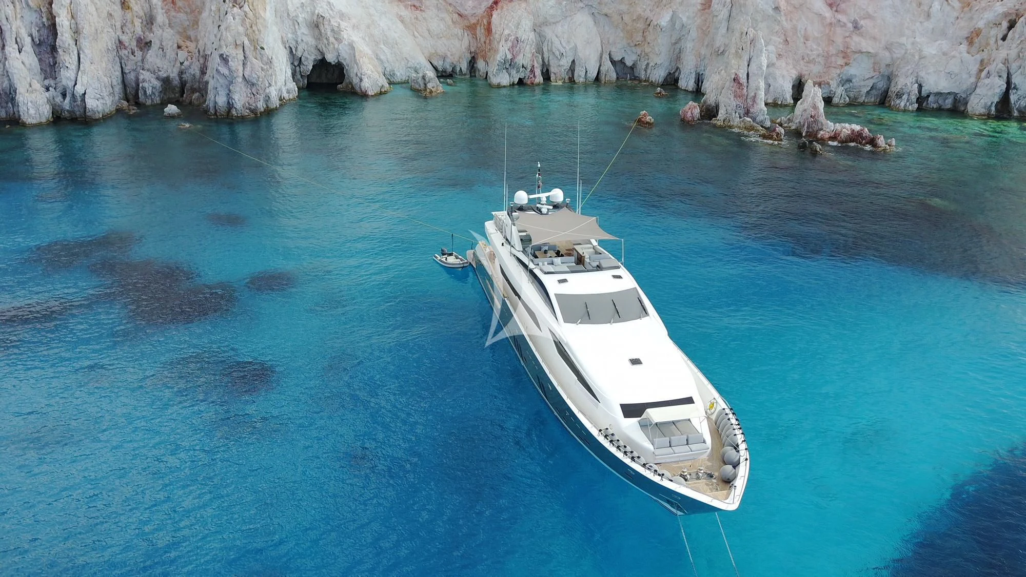 a boat in the water aboard DRAGON Yacht for Sale