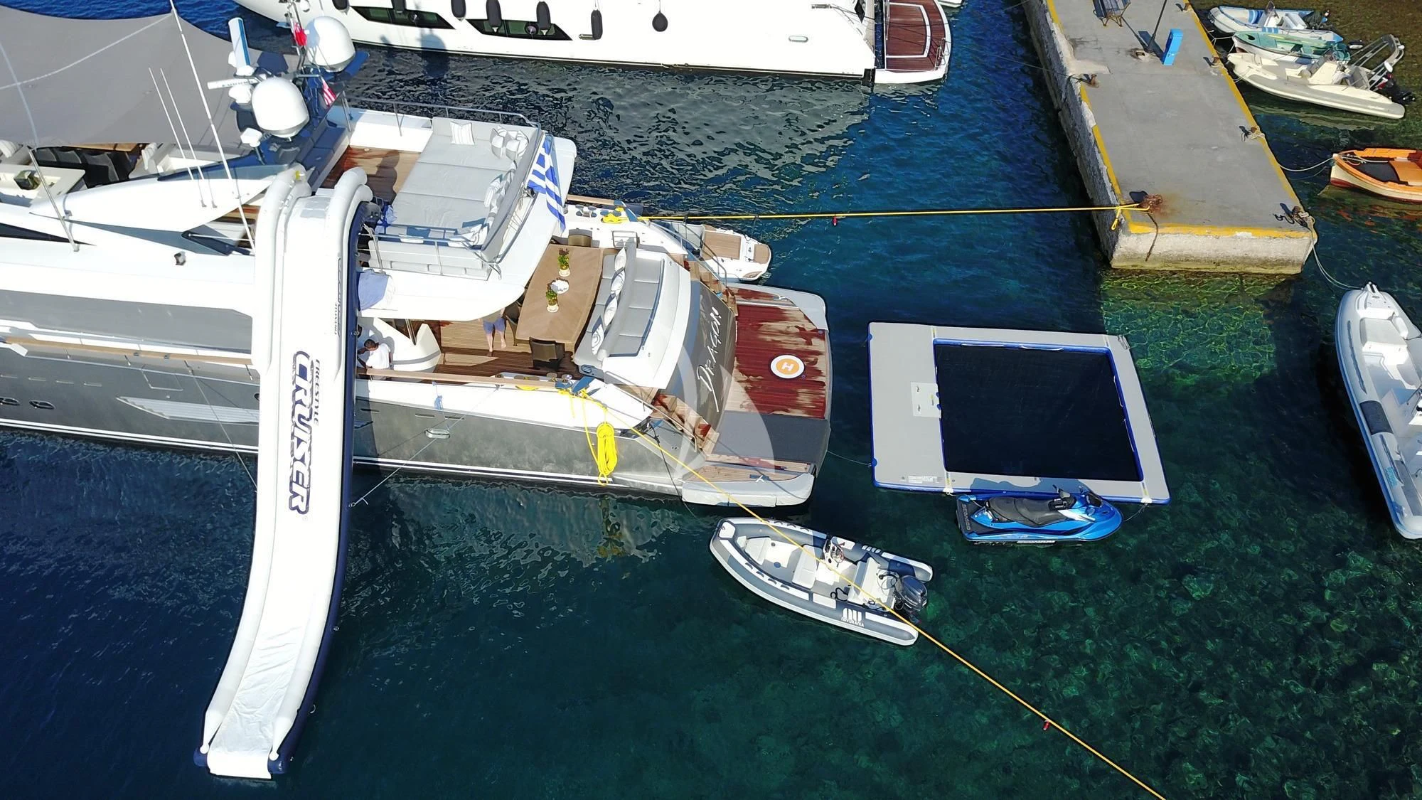 a boat on the water aboard DRAGON Yacht for Sale
