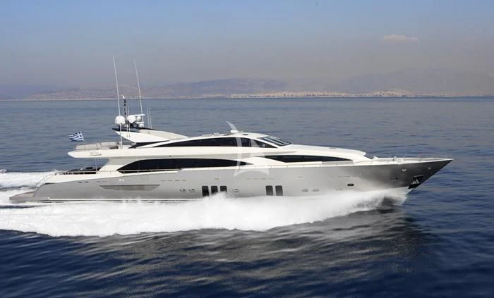 a yacht in the water aboard DRAGON Yacht for Sale