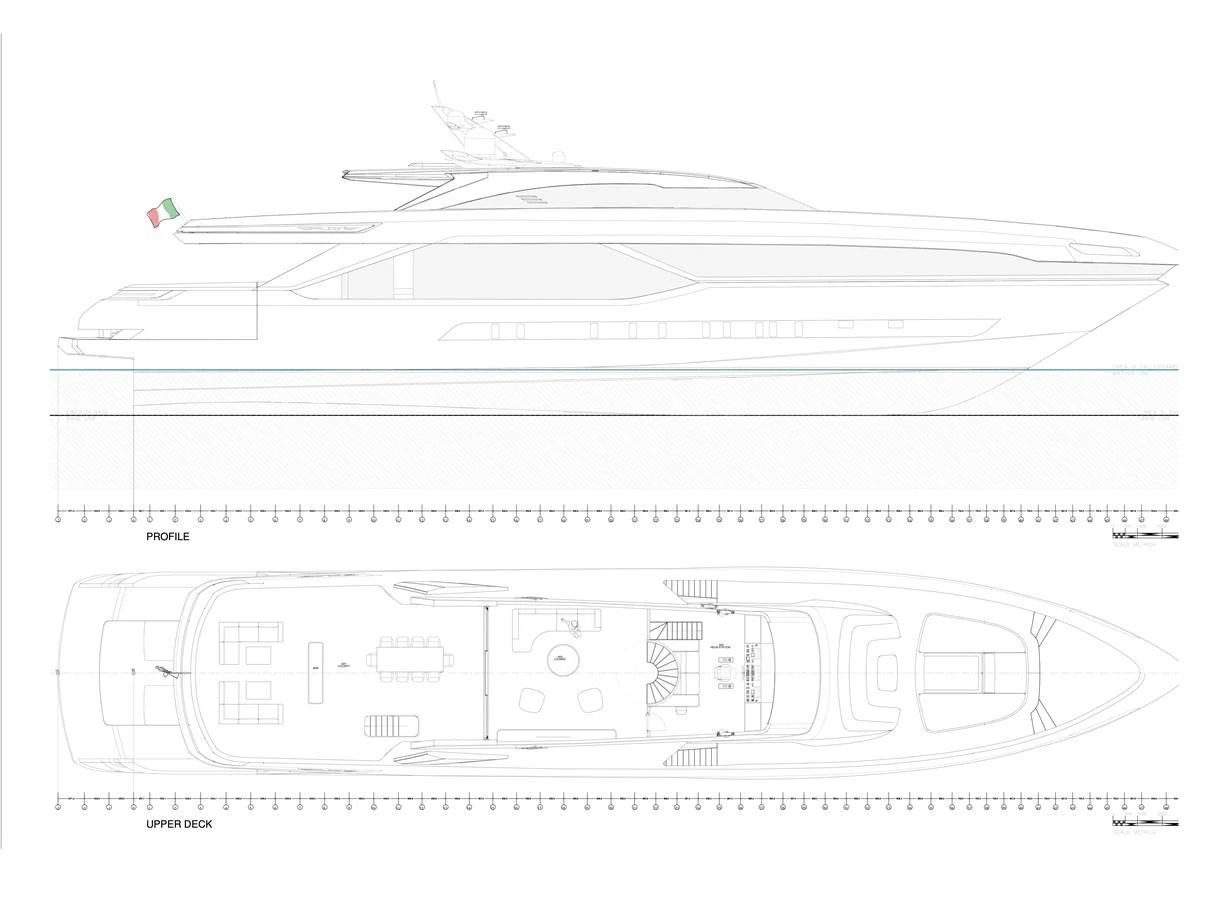 diagram, engineering drawing aboard LEGACY 45 Yacht for Sale