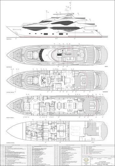 diagram, engineering drawing aboard AGUADULCE Yacht for Sale