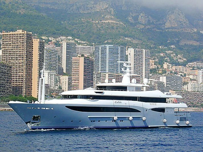 a yacht in the water aboard CONSTANCE Yacht for Sale