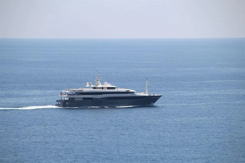 a large ship in the water aboard CONSTANCE Yacht for Sale
