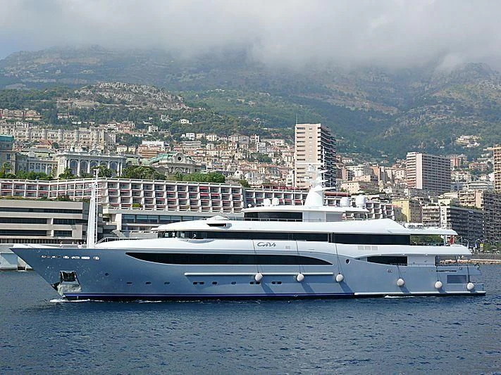 a large yacht in the water aboard CONSTANCE Yacht for Sale