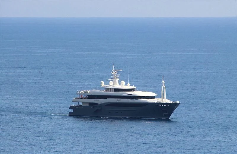a boat in the water aboard CONSTANCE Yacht for Sale