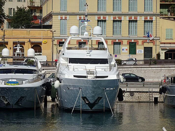 boats docked at a pier aboard ANYUTA Yacht for Sale