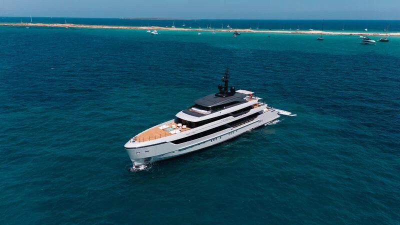 a boat in the water aboard VIRTUOSITY Yacht for Sale